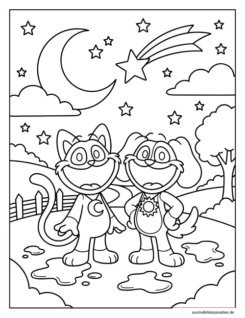 Smiling Critters Ausmalbild 8 - kostenlos zum Ausdrucken