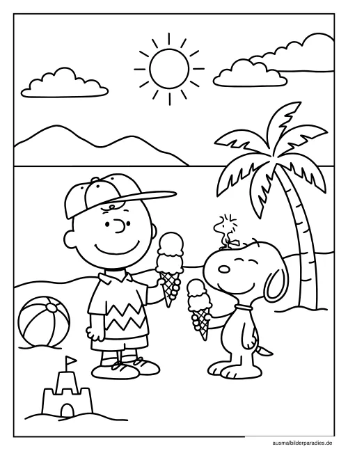 Snoopy Ausmalbilder Snoopy Ausmalbilder kostenlos zum Ausdrucken