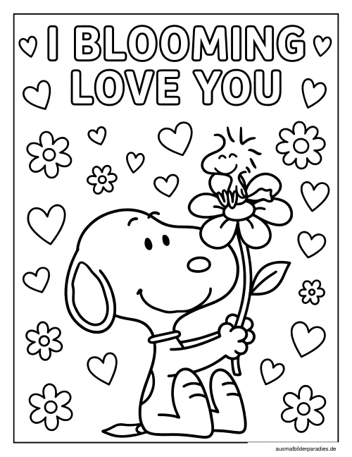 Snoopy Ausmalbild 12 - kostenlos zum Ausdrucken