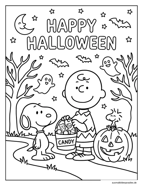 Snoopy Ausmalbild 14 - kostenlos zum Ausdrucken