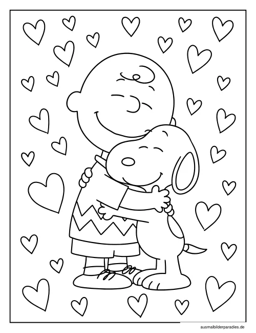 Snoopy Ausmalbild 22 - kostenlos zum Ausdrucken