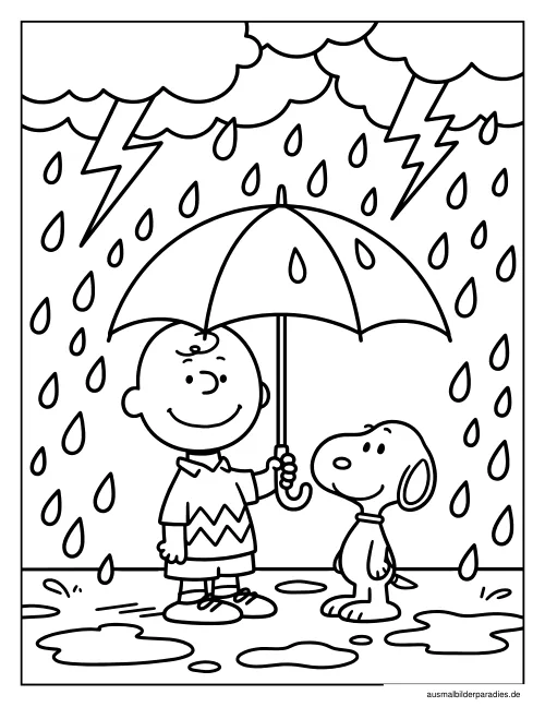 Snoopy Ausmalbild 24 - kostenlos zum Ausdrucken