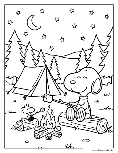 Snoopy Ausmalbild 26 - kostenlos zum Ausdrucken