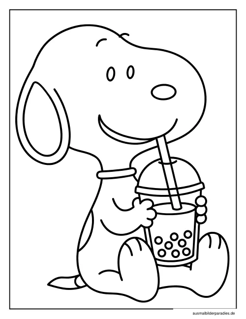 Snoopy Ausmalbild 29 - kostenlos zum Ausdrucken