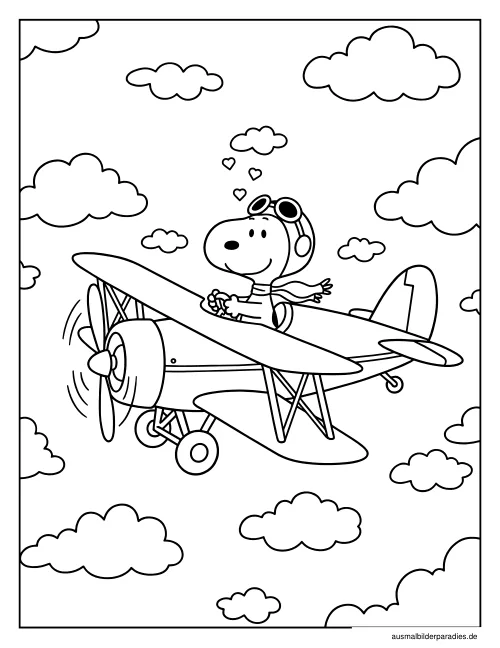Snoopy Ausmalbild 31 - kostenlos zum Ausdrucken