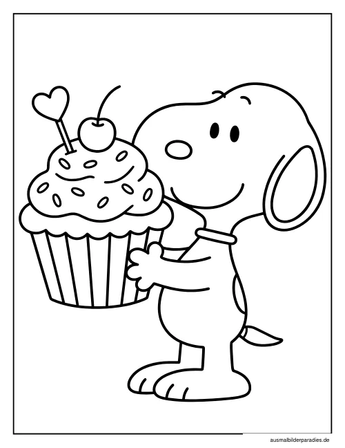 Snoopy Ausmalbild 32 - kostenlos zum Ausdrucken