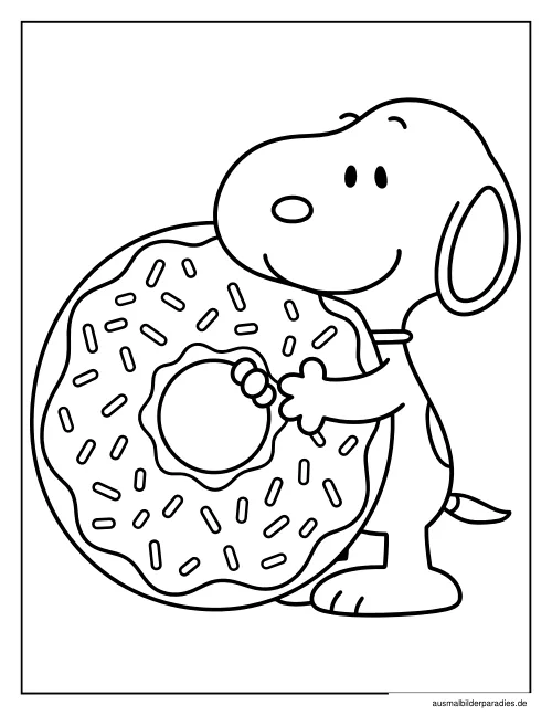 Snoopy Ausmalbild 34 - kostenlos zum Ausdrucken