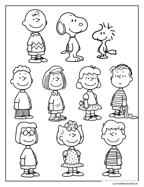 Snoopy Ausmalbild 7 - kostenlos zum Ausdrucken