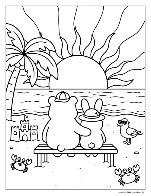 Sommer Ausmalbilder kostenlos zum Ausdrucken