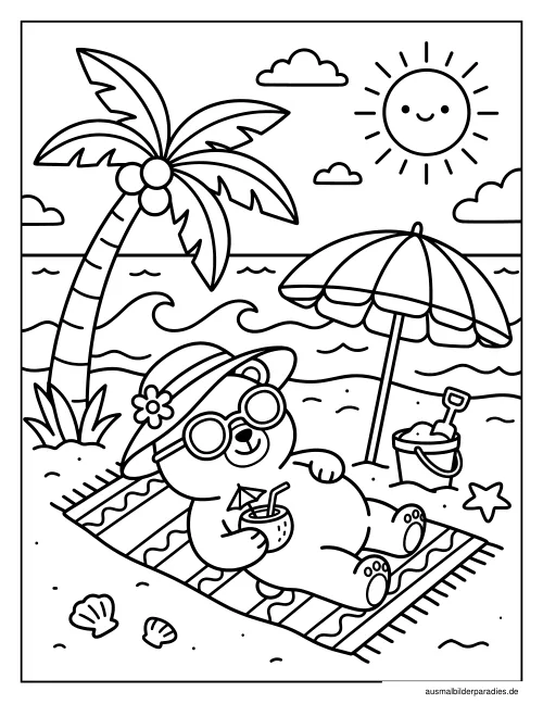 Sommer Ausmalbild 13 - kostenlos zum Ausdrucken