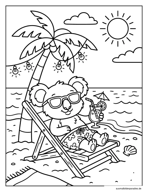 Sommer Ausmalbild 34 - kostenlos zum Ausdrucken