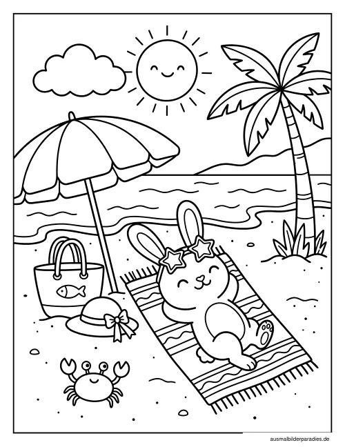 Sommer Ausmalbild 9 - kostenlos zum Ausdrucken