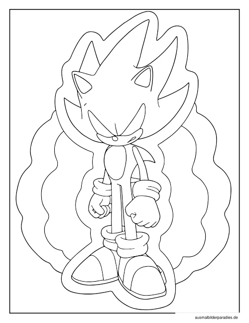 Sonic Ausmalbild 11 als Gratis-PDF Sonic Ausmalbild 11 - kostenlos zum Ausdrucken