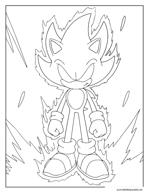 Sonic Ausmalbild 12 als Gratis-PDF Sonic Ausmalbild 12 - kostenlos zum Ausdrucken