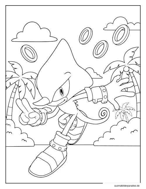 Sonic Ausmalbild 15 als Gratis-PDF Sonic Ausmalbild 15 - kostenlos zum Ausdrucken