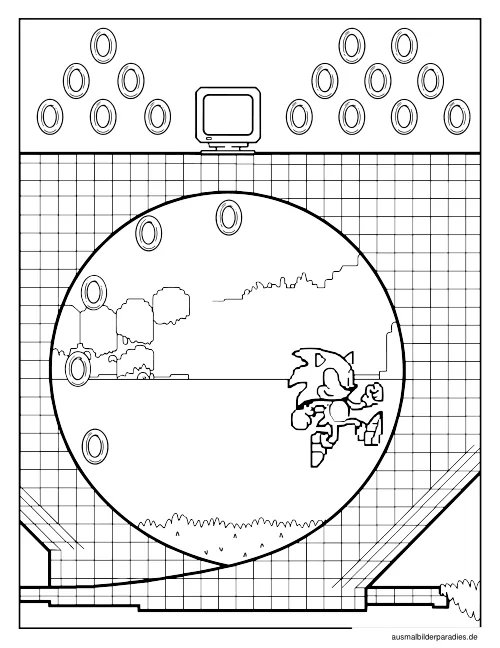 Sonic Ausmalbild 17 als Gratis-PDF Sonic Ausmalbild 17 - kostenlos zum Ausdrucken