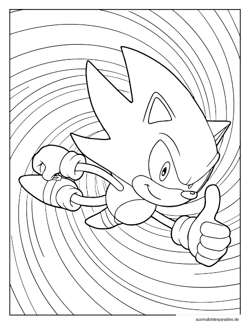 Sonic Ausmalbild 19 als Gratis-PDF Sonic Ausmalbild 19 - kostenlos zum Ausdrucken