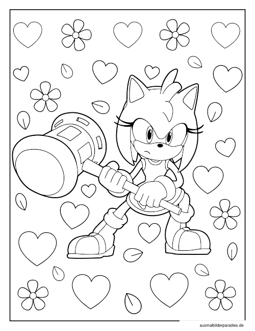 Sonic Ausmalbild 2 als Gratis-PDF Sonic Ausmalbild 2 - kostenlos zum Ausdrucken