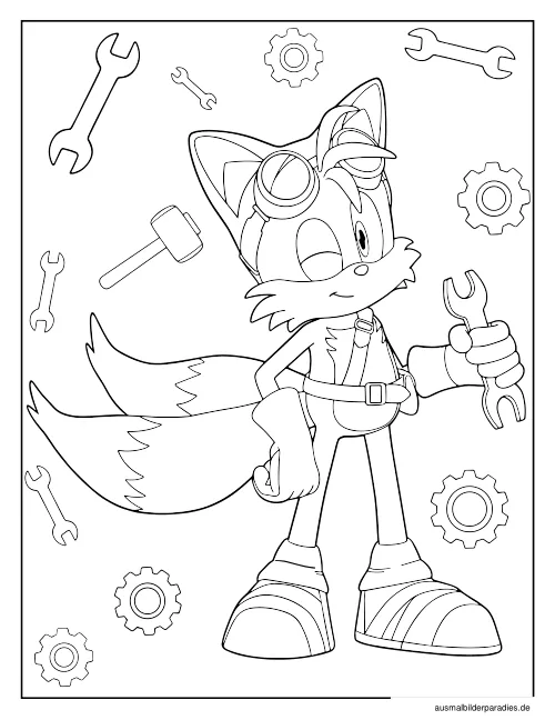 Sonic Ausmalbild 29 als Gratis-PDF Sonic Ausmalbild 29 - kostenlos zum Ausdrucken
