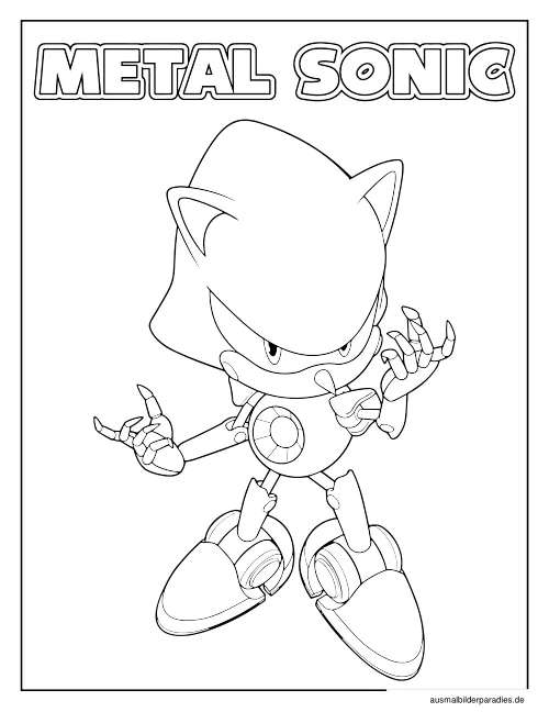 Sonic Ausmalbild 30 als Gratis-PDF Sonic Ausmalbild 30 - kostenlos zum Ausdrucken