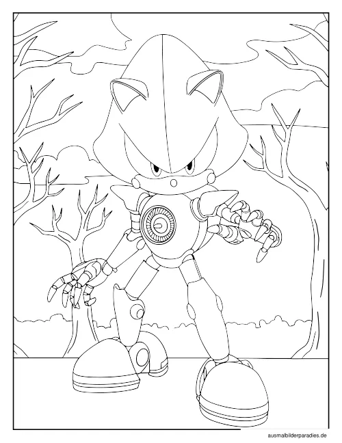 Sonic Ausmalbild 32 als Gratis-PDF Sonic Ausmalbild 32 - kostenlos zum Ausdrucken