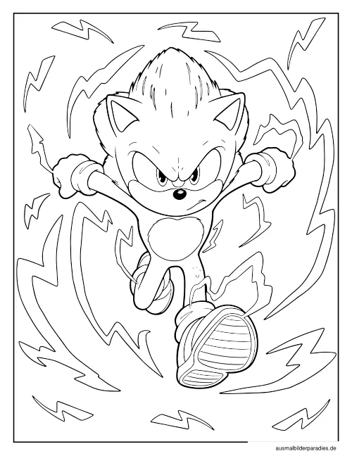 Sonic Ausmalbild 33 als Gratis-PDF Sonic Ausmalbild 33 - kostenlos zum Ausdrucken
