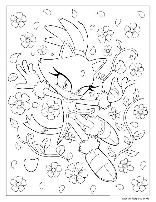 Sonic Ausmalbild 4 als Gratis-PDF Sonic Ausmalbild 4 - kostenlos zum Ausdrucken