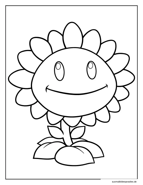 Sonnenblume Ausmalbild 11 als Gratis-PDF Sonnenblume Ausmalbild 11 - kostenlos zum Ausdrucken