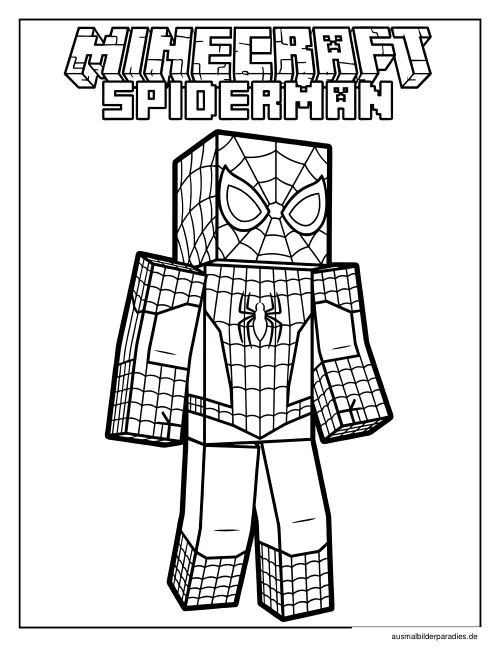 Spider-Man Ausmalbild 12 als Gratis-PDF Spider-Man Ausmalbild 12 - kostenlos zum Ausdrucken