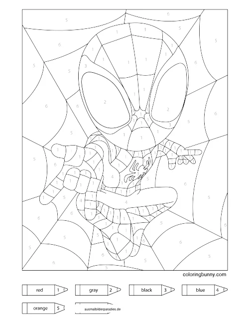 Spider-Man Ausmalbild 18 als Gratis-PDF Spider-Man Ausmalbild 18 - kostenlos zum Ausdrucken