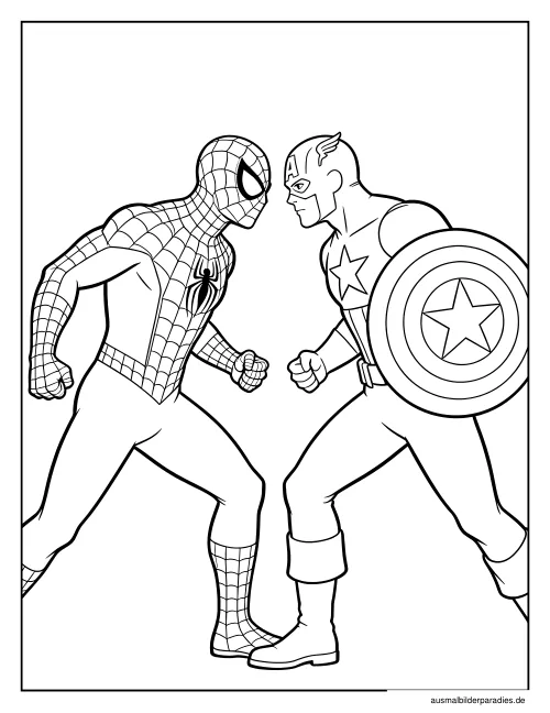 Spider-Man Ausmalbild 19 als Gratis-PDF Spider-Man Ausmalbild 19 - kostenlos zum Ausdrucken
