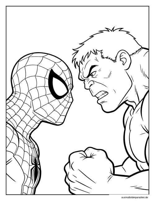 Spider-Man Ausmalbild 20 als Gratis-PDF Spider-Man Ausmalbild 20 - kostenlos zum Ausdrucken