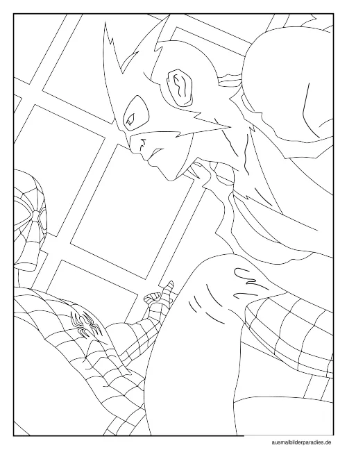 Spider-Man Ausmalbild 21 als Gratis-PDF Spider-Man Ausmalbild 21 - kostenlos zum Ausdrucken