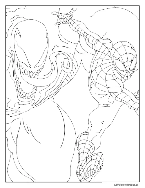 Spider-Man Ausmalbild 24 als Gratis-PDF Spider-Man Ausmalbild 24 - kostenlos zum Ausdrucken