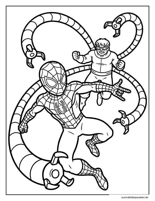 Spider-Man Ausmalbild 26 als Gratis-PDF Spider-Man Ausmalbild 26 - kostenlos zum Ausdrucken