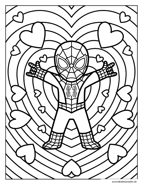 Spider-Man Ausmalbild 28 als Gratis-PDF Spider-Man Ausmalbild 28 - kostenlos zum Ausdrucken