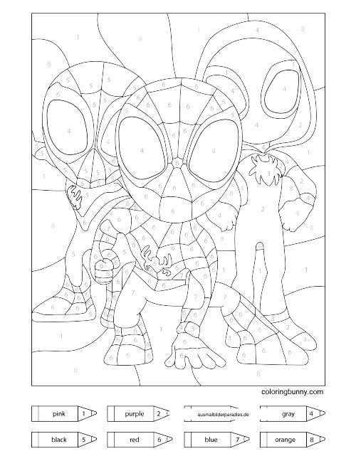 Spider-Man Ausmalbild 34 als Gratis-PDF Spider-Man Ausmalbild 34 - kostenlos zum Ausdrucken