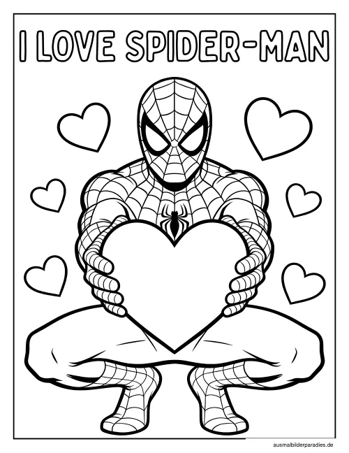Spider-Man Ausmalbild 9 als Gratis-PDF Spider-Man Ausmalbild 9 - kostenlos zum Ausdrucken