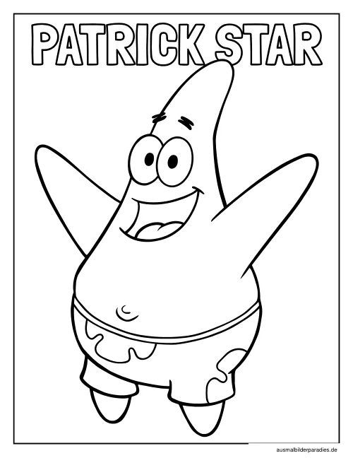 SpongeBob Ausmalbild 15 als Gratis-PDF SpongeBob Ausmalbild 15 - kostenlos zum Ausdrucken