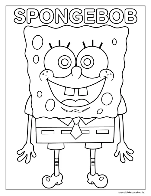 SpongeBob Ausmalbild 17 als Gratis-PDF SpongeBob Ausmalbild 17 - kostenlos zum Ausdrucken