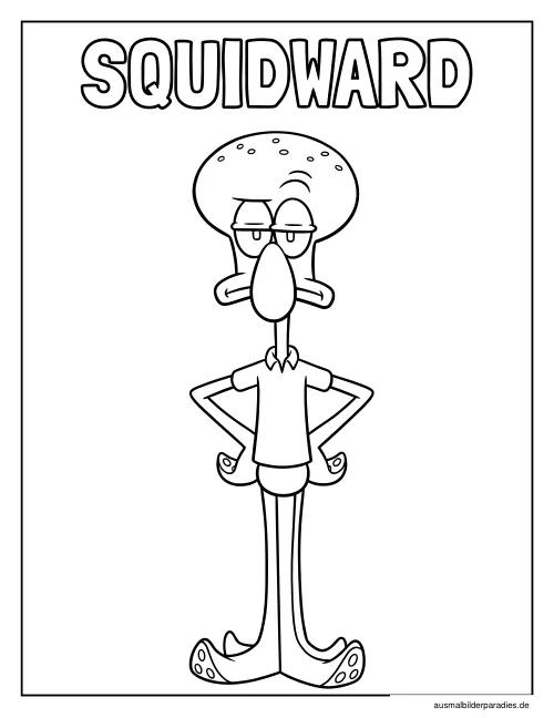 SpongeBob Ausmalbild 21 als Gratis-PDF SpongeBob Ausmalbild 21 - kostenlos zum Ausdrucken