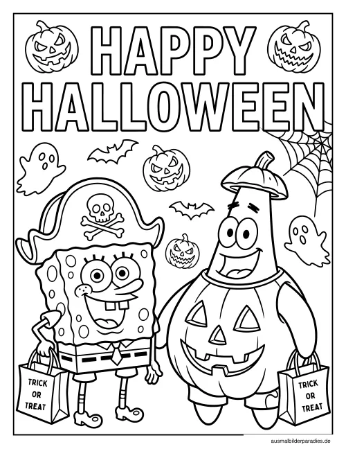 SpongeBob Ausmalbild 25 als Gratis-PDF SpongeBob Ausmalbild 25 - kostenlos zum Ausdrucken