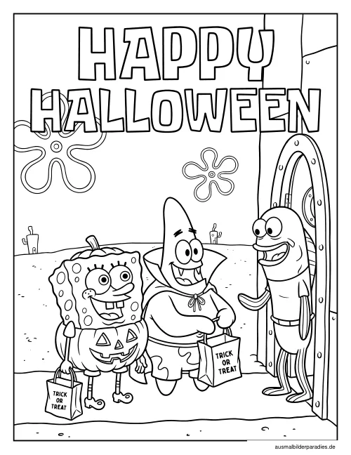 SpongeBob Ausmalbild 30 als Gratis-PDF SpongeBob Ausmalbild 30 - kostenlos zum Ausdrucken