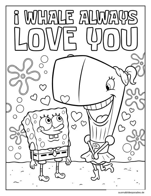 SpongeBob Ausmalbild 4 als Gratis-PDF SpongeBob Ausmalbild 4 - kostenlos zum Ausdrucken