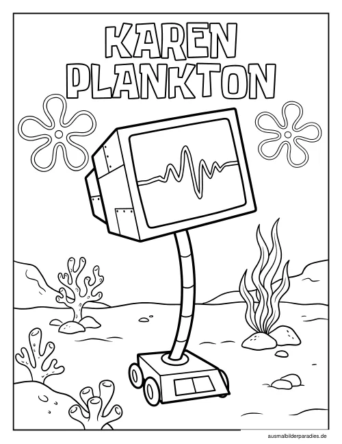 SpongeBob Ausmalbild 5 als Gratis-PDF SpongeBob Ausmalbild 5 - kostenlos zum Ausdrucken