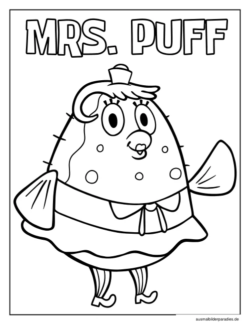 SpongeBob Ausmalbild 9 als Gratis-PDF SpongeBob Ausmalbild 9 - kostenlos zum Ausdrucken