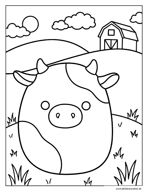 Squishmallow Ausmalbild 11 als Gratis-PDF Squishmallow Ausmalbild 11 - kostenlos zum Ausdrucken