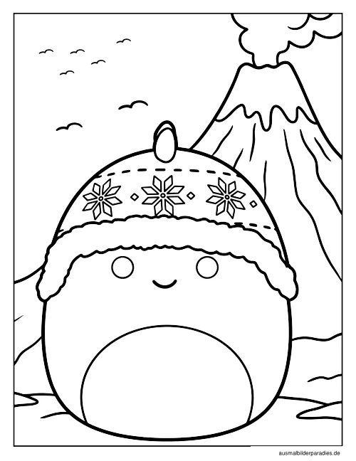 Squishmallow Ausmalbild 12 als Gratis-PDF Squishmallow Ausmalbild 12 - kostenlos zum Ausdrucken