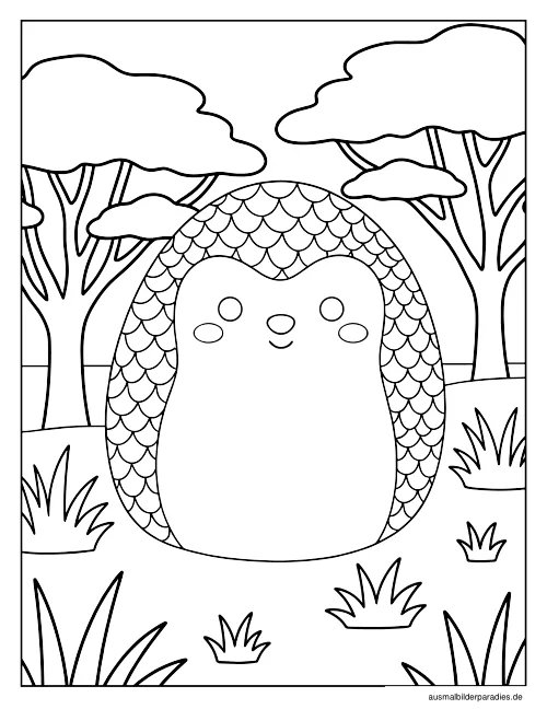 Squishmallow Ausmalbild 14 als Gratis-PDF Squishmallow Ausmalbild 14 - kostenlos zum Ausdrucken