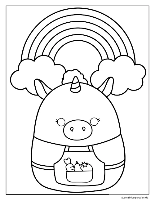 Squishmallow Ausmalbild 16 als Gratis-PDF Squishmallow Ausmalbild 16 - kostenlos zum Ausdrucken